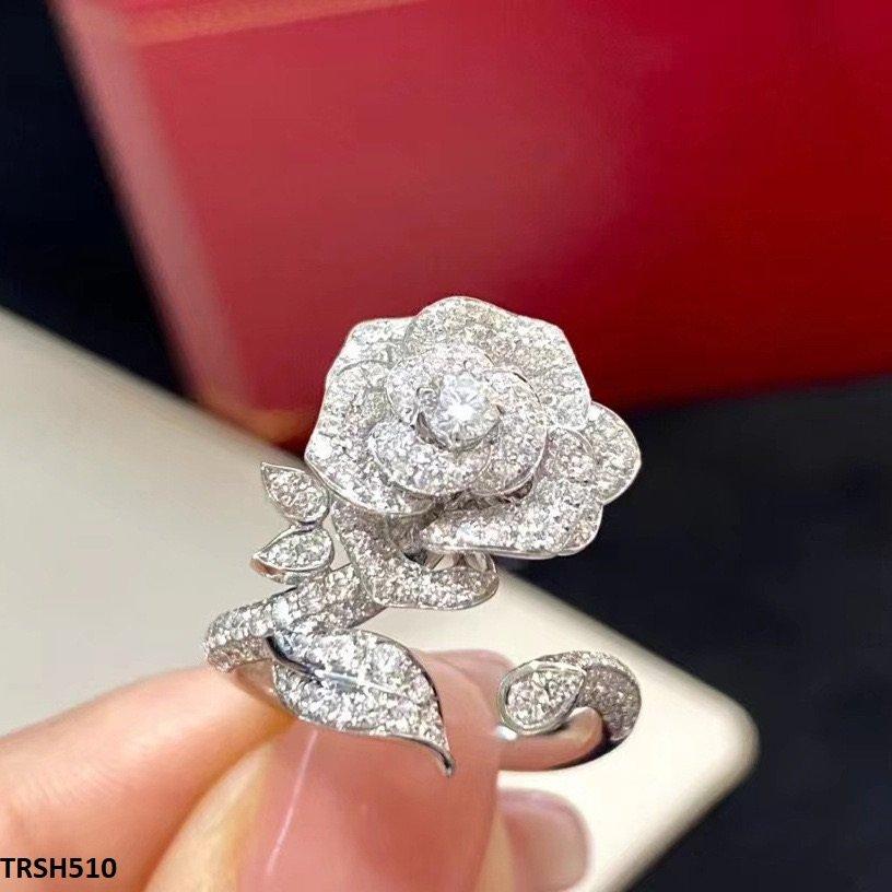 TRSH510 CJD Open Imp Flower Ring Adjustable