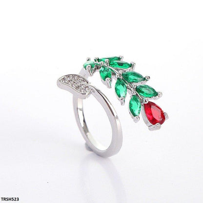 TRSH523 CLJ Pear/Leaf Ring Adjustable