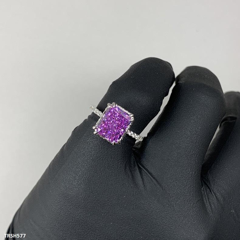 TRSH577 KRL Purple Rectangle Ring Adjustable