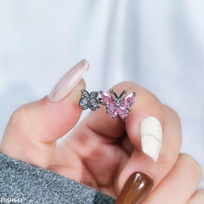 TRSH643 JJS Double Butterfly Ring Adjustable