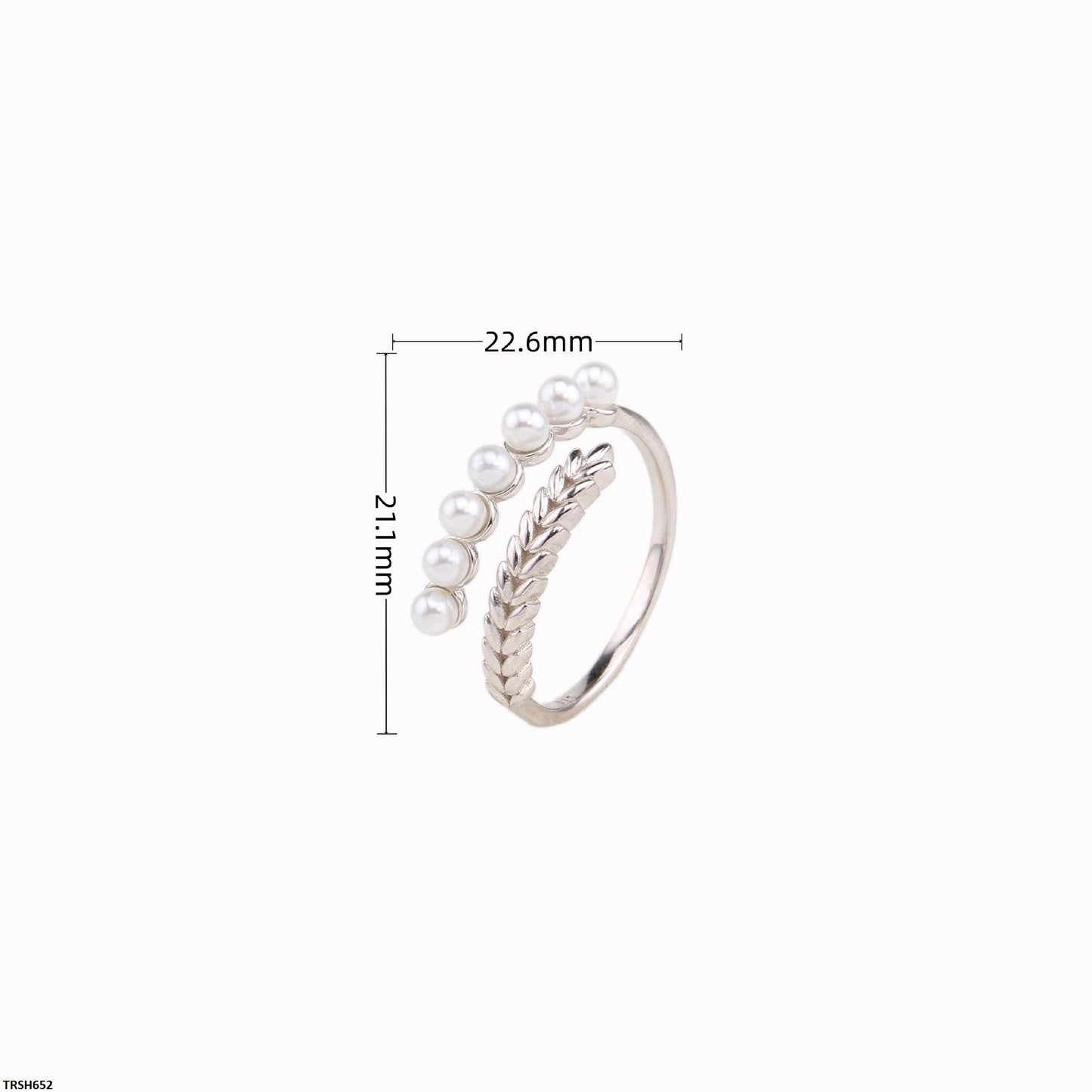 TRSH652 JJS Pearl Ring Adjustable