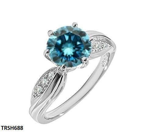 TRSH688 KYC Step Oval Stone Ring