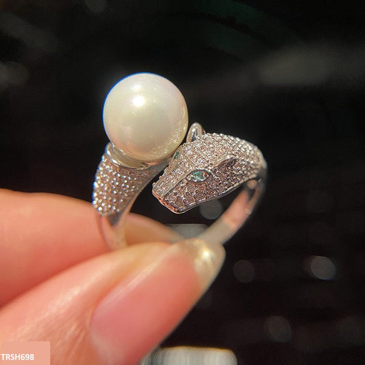 TRSH698 KRL Tiger/Pearl Ring Adjustable