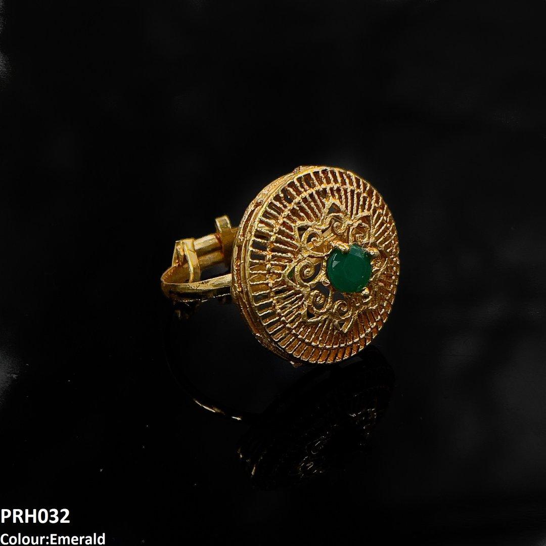 PRH032 MZM Round Flower Ring