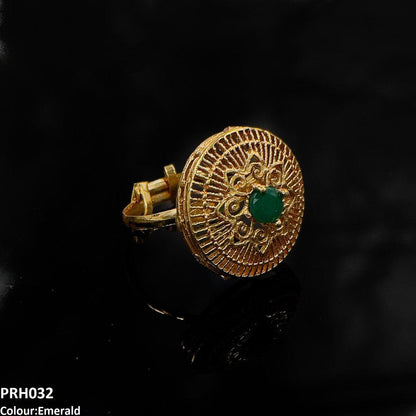 PRH032 MZM Round Flower Ring