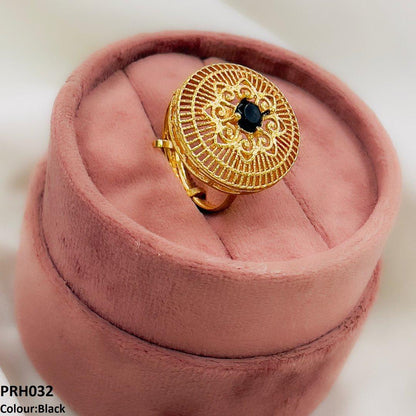 PRH032 MZM Round Flower Ring