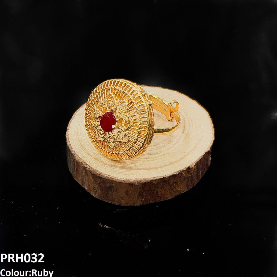 PRH032 MZM Round Flower Ring