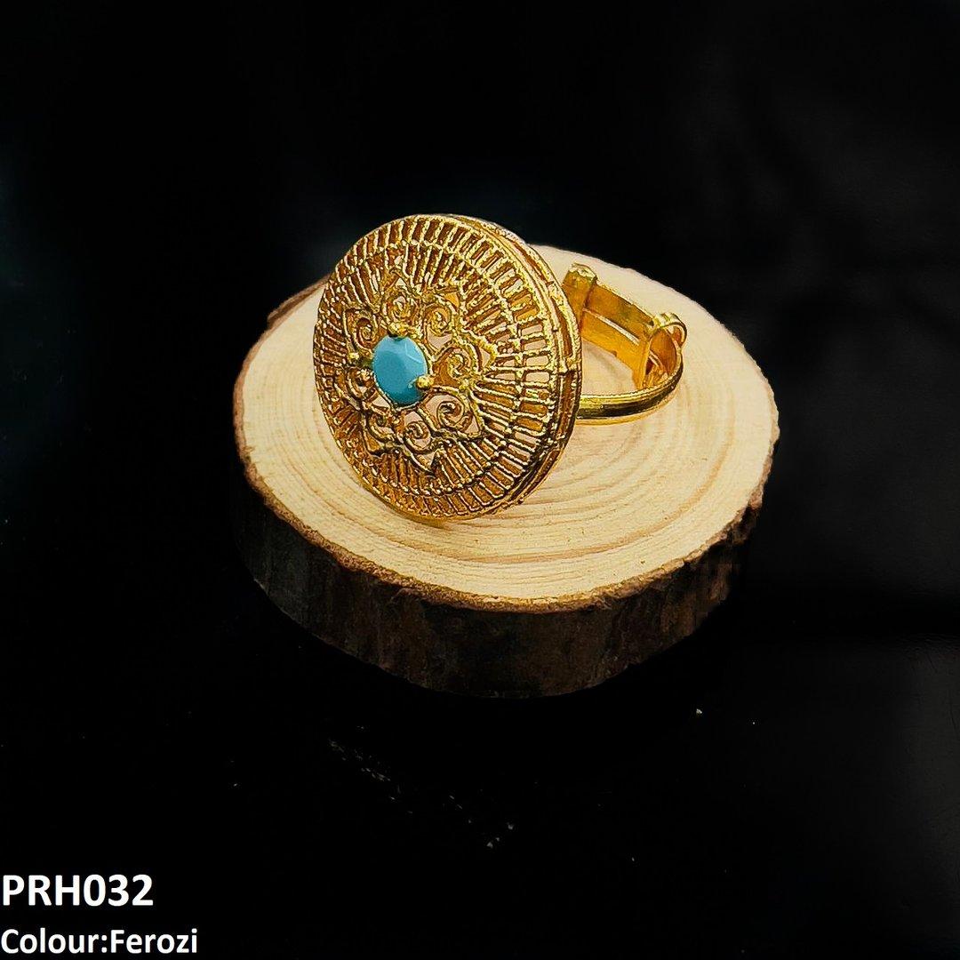 PRH032 MZM Round Flower Ring