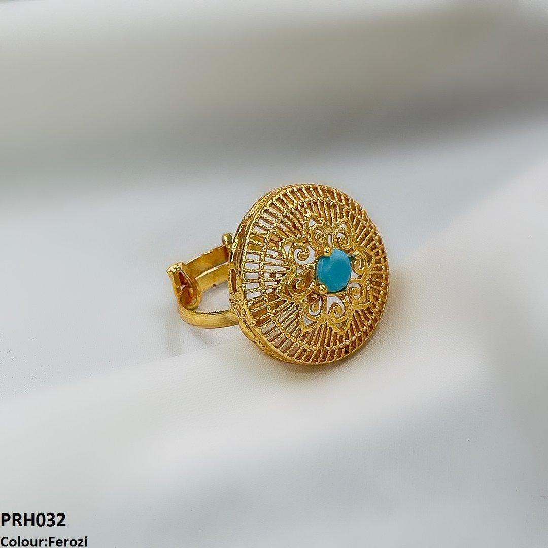 PRH032 MZM Round Flower Ring