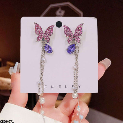 CEDH071 LSH Butterfly Drop Earrings Pair