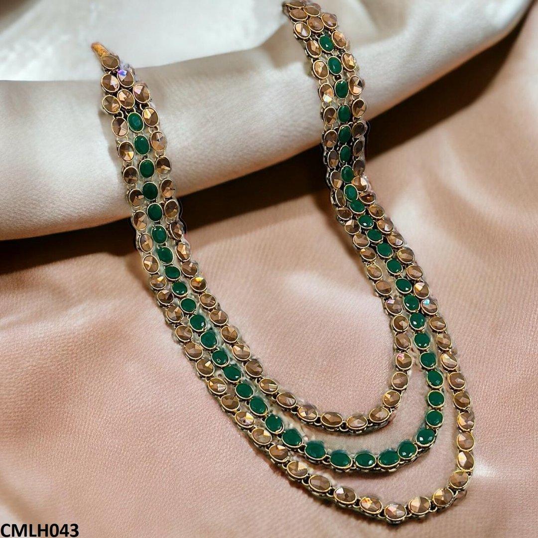 CMLH043 FRN Oval Layered Mala