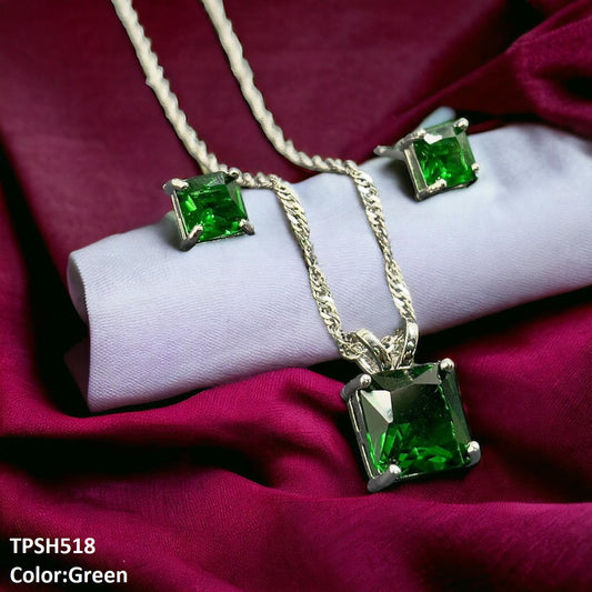 TPSH518 SHJ Square Pendent Set