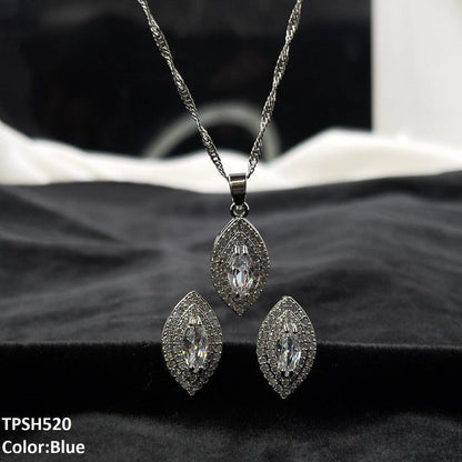 TPSH520 SHJ Marquise Layered Pendent Set