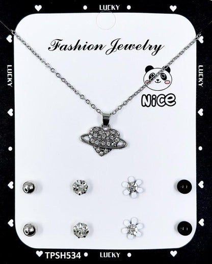 TPSH534 FNG Heart Pendent Set