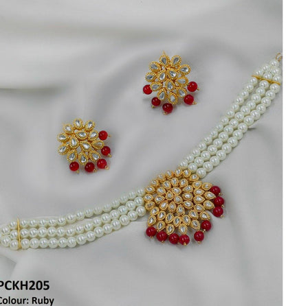 PCKH205 FRN Tear Pearl Choker Set