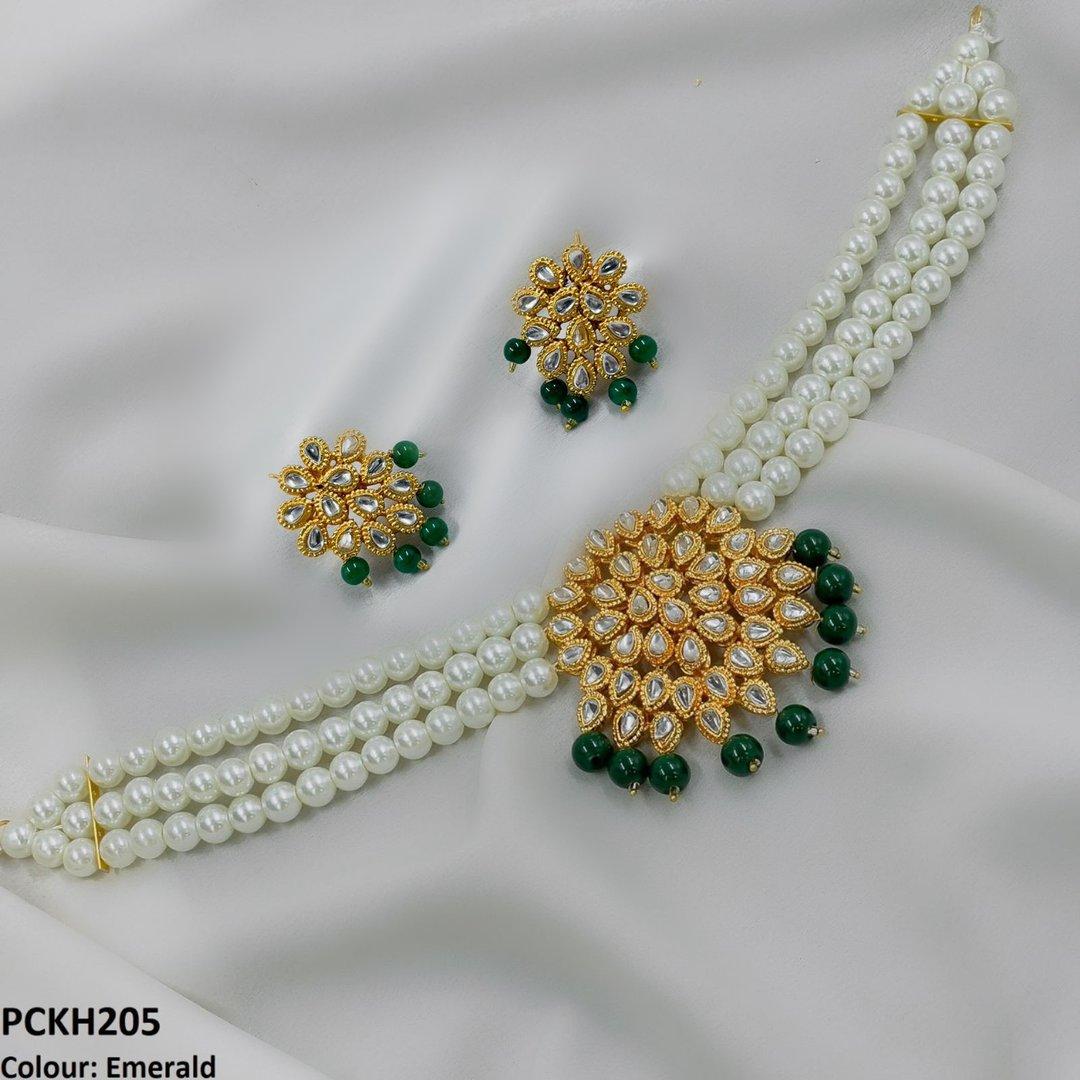 PCKH205 FRN Tear Pearl Choker Set