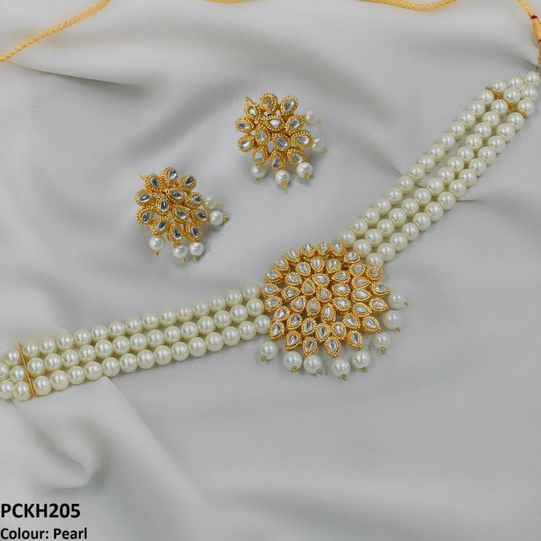 PCKH205 FRN Tear Pearl Choker Set