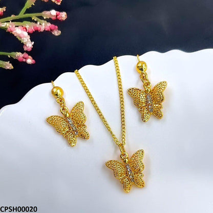 CPSH00020 FRN Butterfly Pendent Set -CPSH