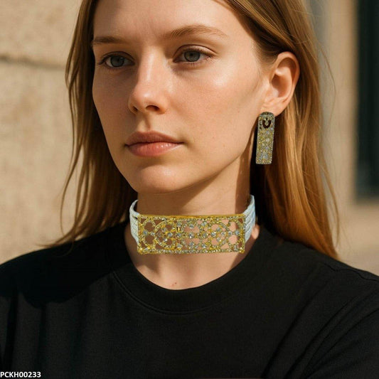 PCKH00233 FRN Heart Shaped  Choker Set - PCKH